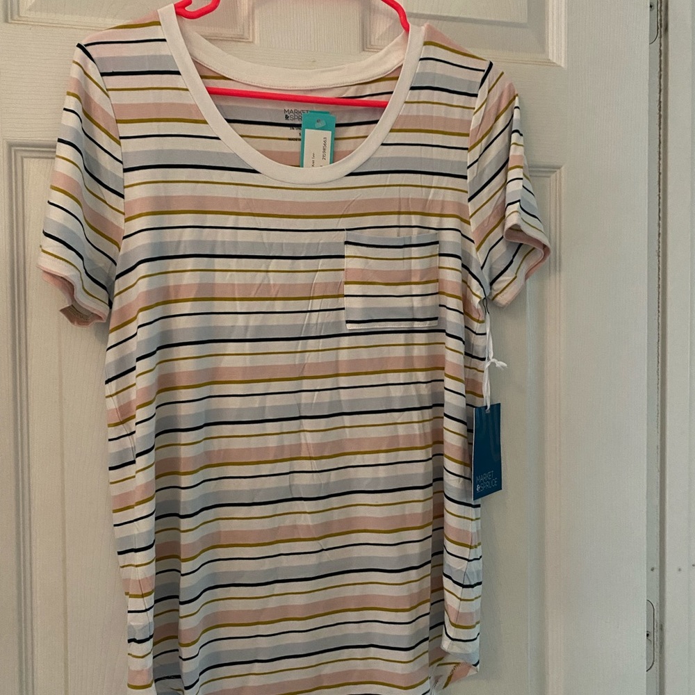 Market & Spruce Elaine Pocket Front Knit Tee *NWT*